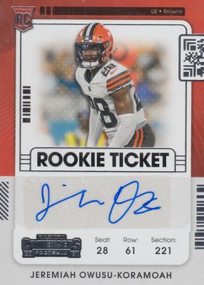 2021 Contenders #171 Rookie Ticket Auto