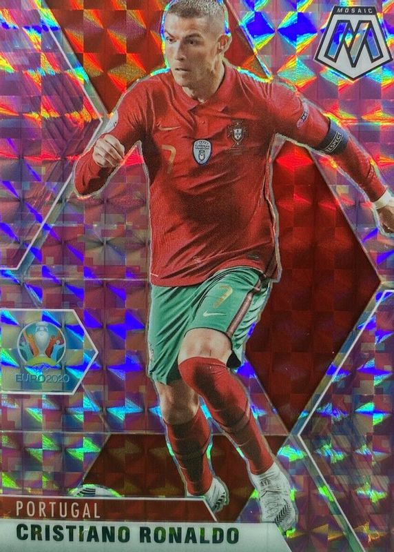 Cristiano Ronaldo 2021 Prizm Premier League #283 Pink Mosaic PSA 10