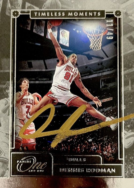 Dennis Rodman 2020 One and One #TML-DRD Timeless Moments Autographs (/49) RAW