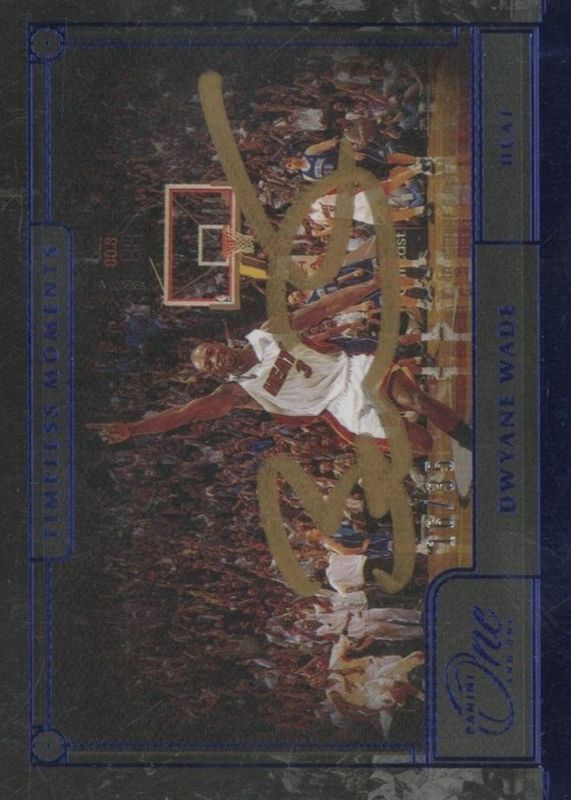 Dwyane Wade 2020 One and One #TML-DWY Timeless Moments Autographs - Blue (/35) SGC 8.5