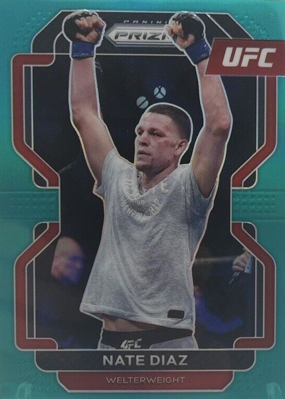 Nate Diaz 2022 Prizm UFC #150 Teal /49 RAW