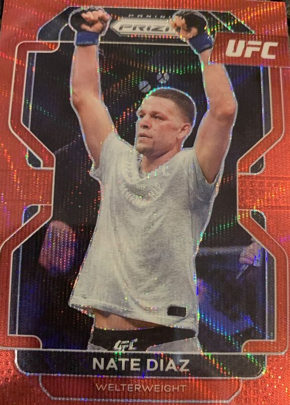 Nate Diaz 2022 Prizm UFC #150 Ruby Wave RAW