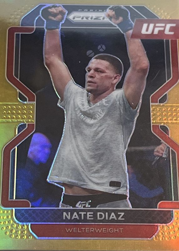 Nate Diaz 2022 Prizm UFC #150 Gold /10 RAW