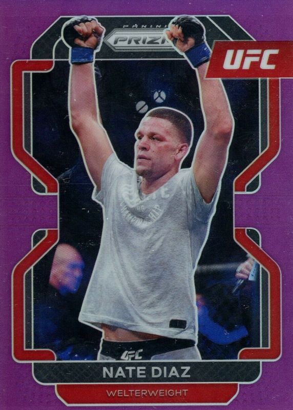 Nate Diaz 2022 Prizm UFC #150 Purple /149 RAW