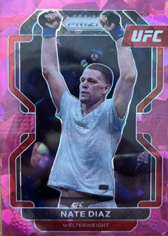 Nate Diaz 2022 Prizm UFC #150 Pink Ice RAW