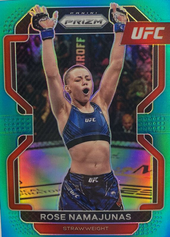 Rose Namajunas 2022 Prizm UFC #142 Teal /49 RAW