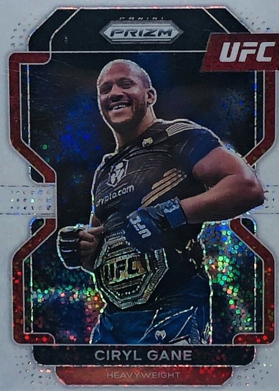 Ciryl Gane 2022 Prizm UFC #101 White Sparkle /(SSP) RAW