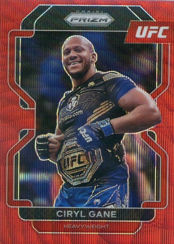 Ciryl Gane 2022 Prizm UFC #101 Ruby Wave RAW