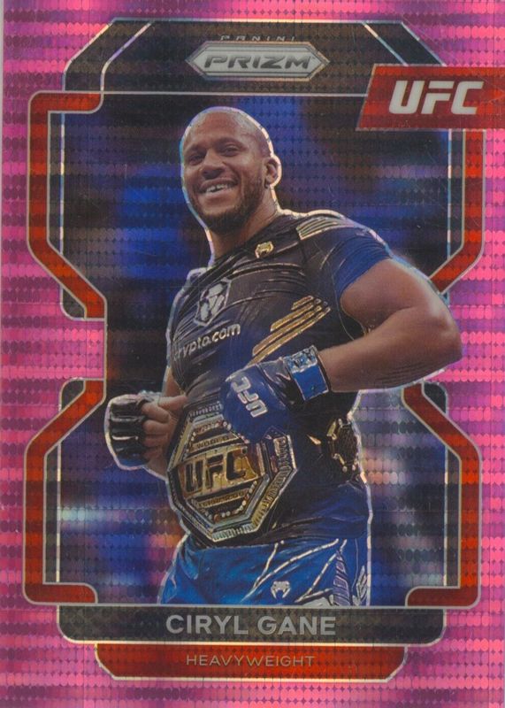 Ciryl Gane 2022 Prizm UFC #101 Pink Pulsar /42 RAW