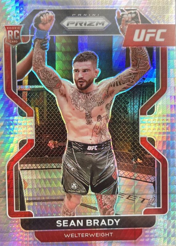 Sean Brady 2022 Prizm UFC #162 Hyper Rookie PSA 10