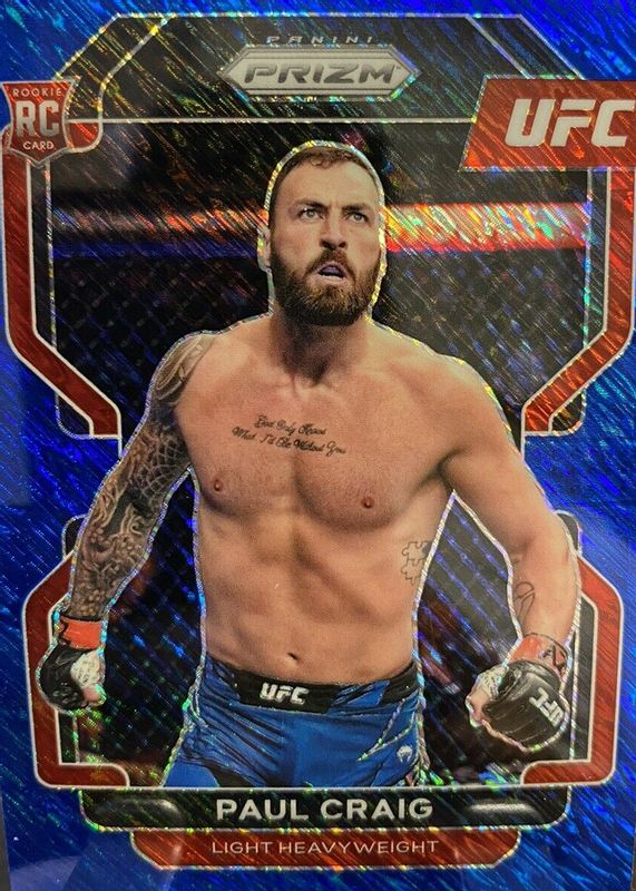 Paul Craig 2022 Prizm UFC #170 FOTL Blue Shimmer /7 Rookie PSA 10