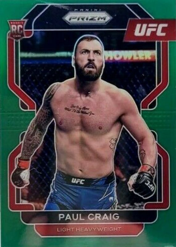 Paul Craig 2022 Prizm UFC #170 Green Rookie SGC 9.5