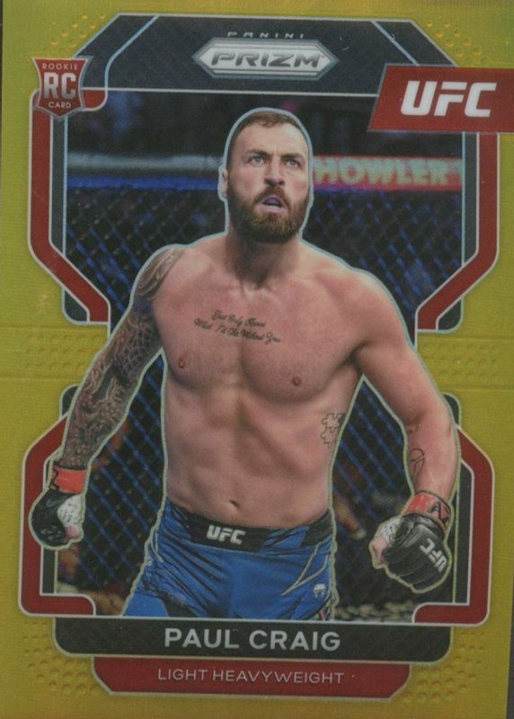 Paul Craig 2022 Prizm UFC #170 Gold /10 Rookie PSA 10