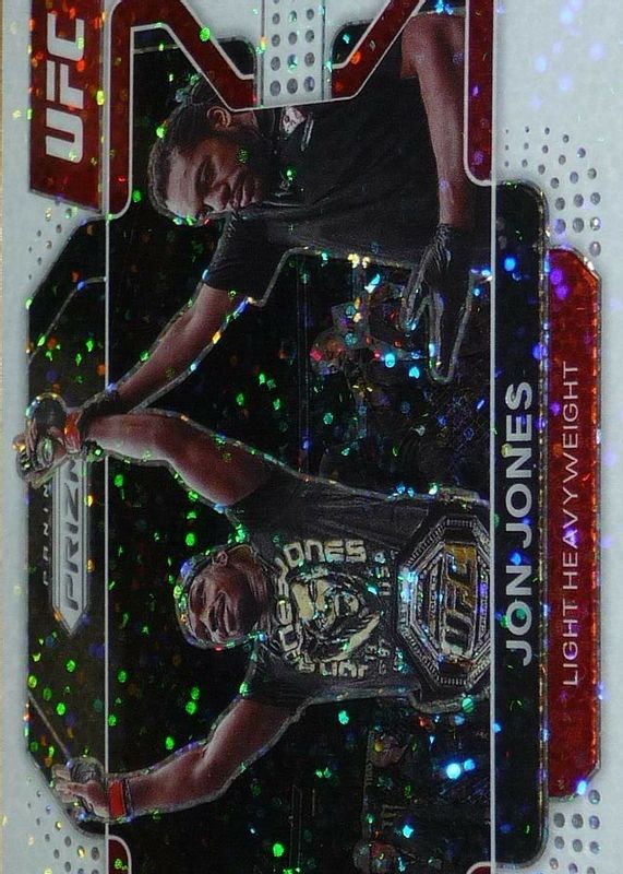 Jon Jones 2022 Prizm UFC #4 White Sparkle /(SSP) PSA 10