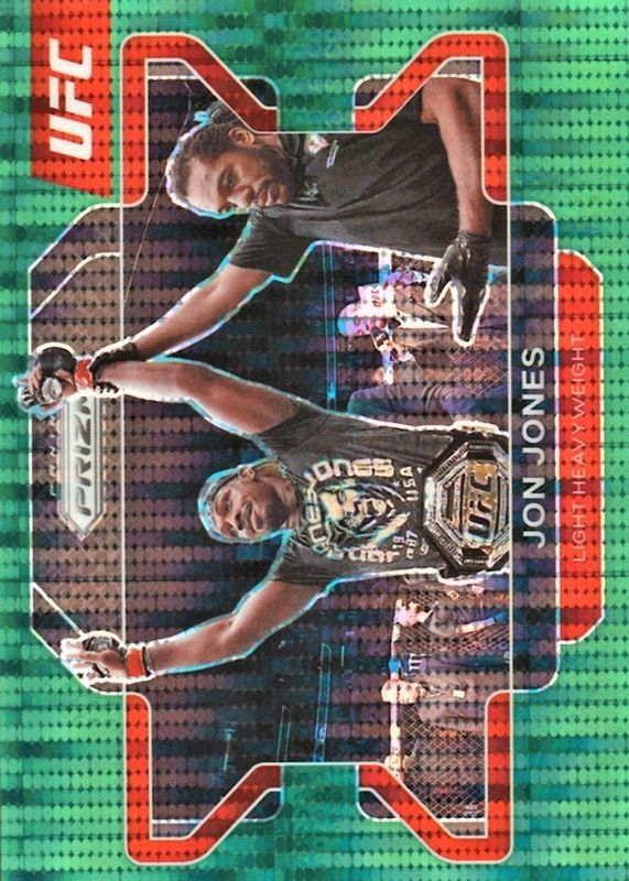 Jon Jones 2022 Prizm UFC #4 Green Pulsar /25 PSA 10