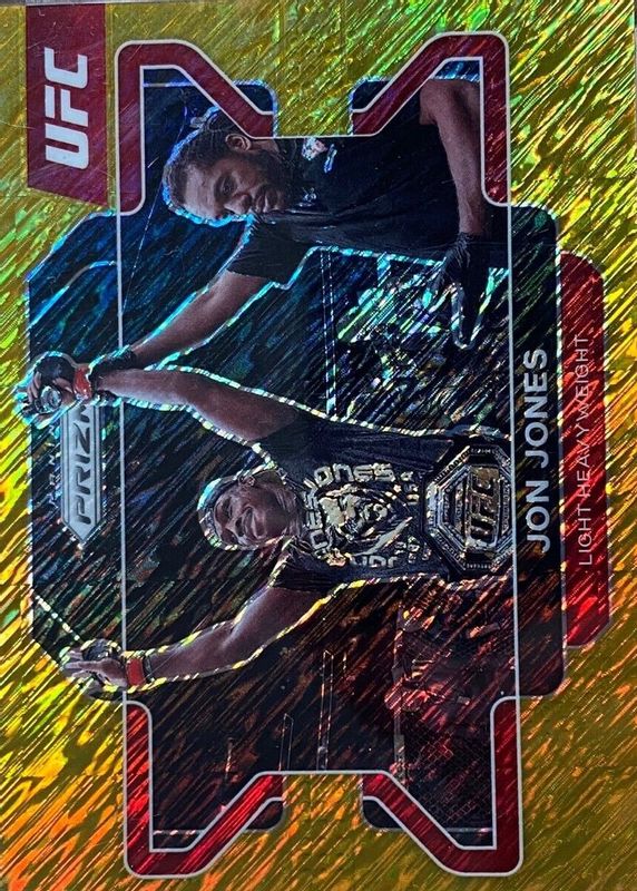 Jon Jones 2022 Prizm UFC #4 FOTL Gold Shimmer /5 SGC 9.5