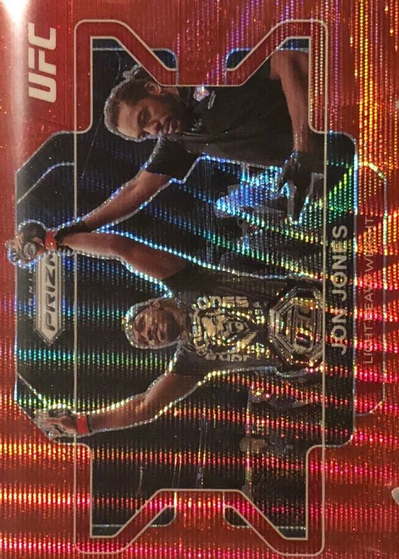 Jon Jones 2022 Prizm UFC #4 Ruby Wave SGC 10