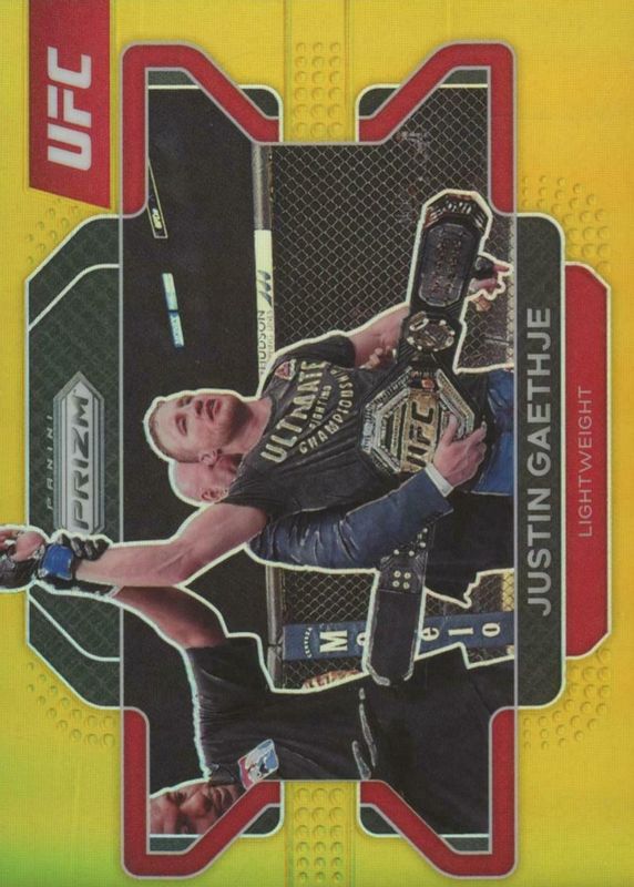 Justin Gaethje 2022 Prizm UFC #44 Gold /10 RAW