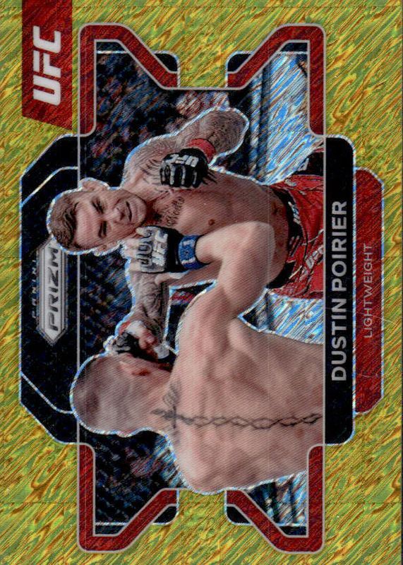 Dustin Poirier 2022 Prizm UFC #21 FOTL Gold Shimmer /5 RAW