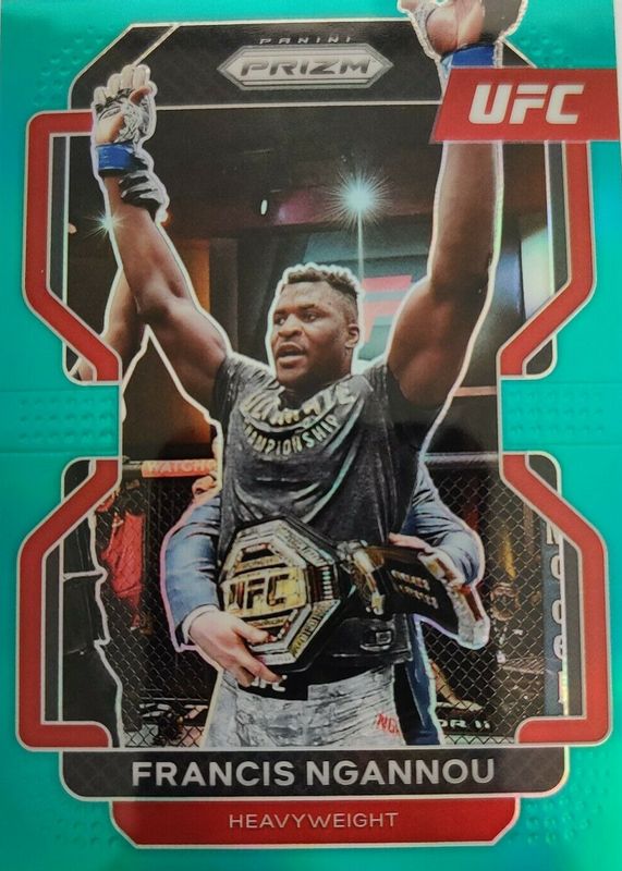 Francis Ngannou 2022 Prizm UFC #153 Teal /49 RAW