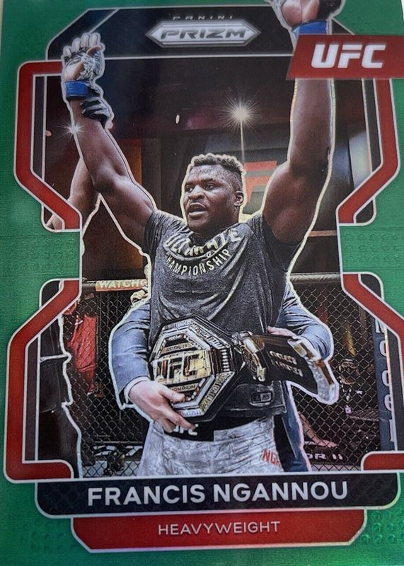 Francis Ngannou 2022 Prizm UFC #153 Green RAW