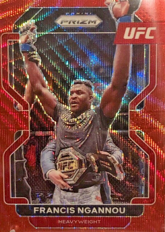 Francis Ngannou 2022 Prizm UFC #153 Ruby Wave RAW