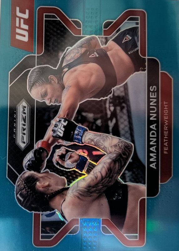 Amanda Nunes 2022 Prizm UFC #65 Teal /49 PSA 10