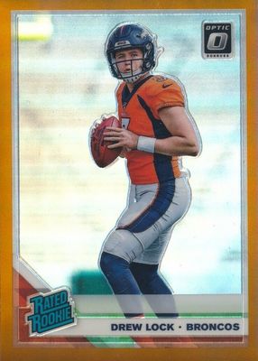 PANINI NFLカード DONRUSS OPTIC PRIZM DREW LOCK DENVER BRONCOS 09/50 #153 送料無料 中古 IT1 Drew Lock 2019 Optic #153 Rated Rookie Autographs - Purple