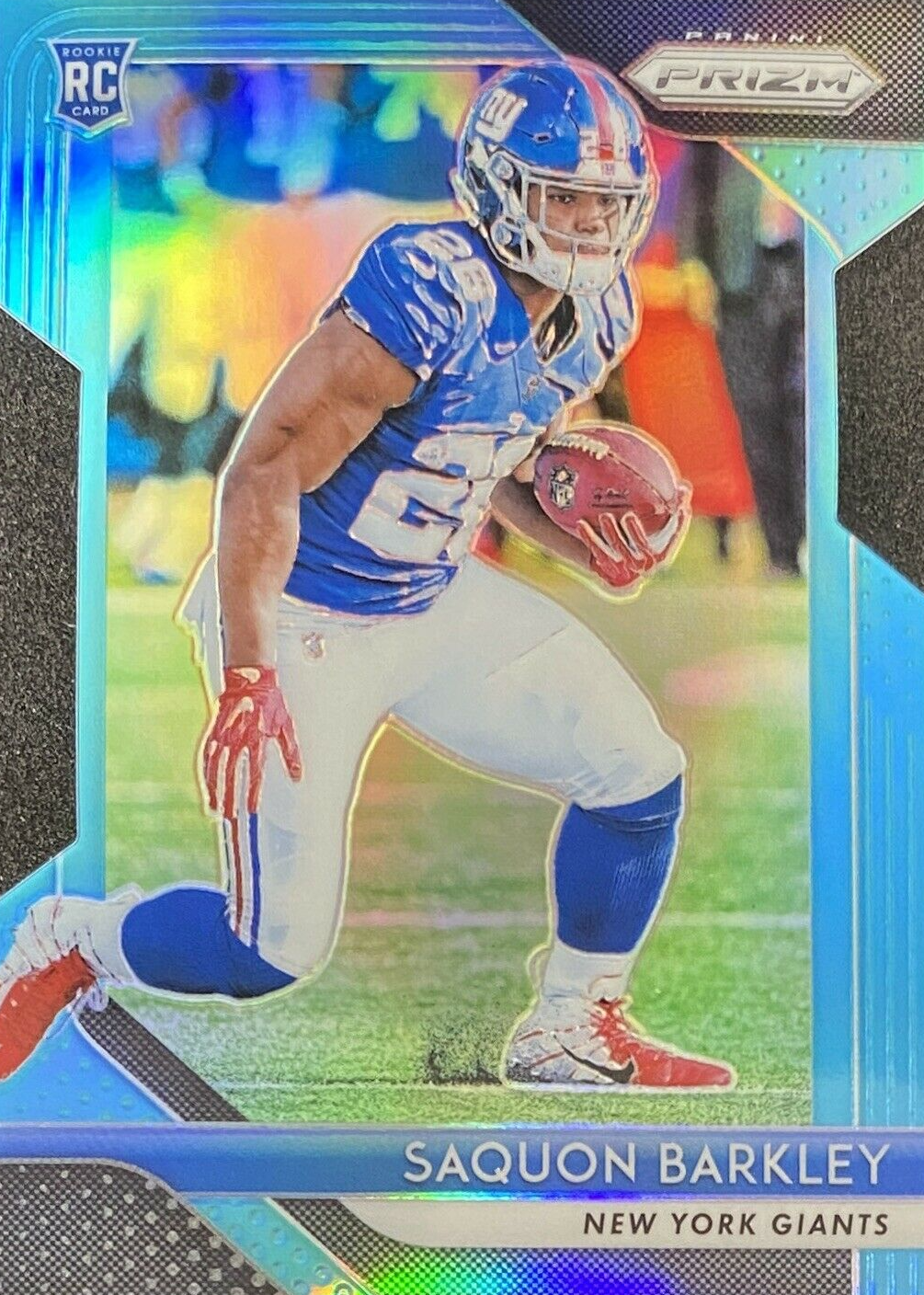 Saquon Barkley 2018 Prizm #202 Light Blue Die-Cut /199 Price