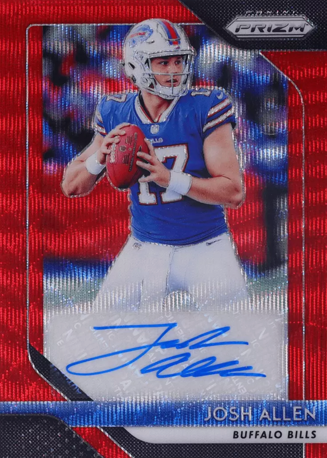 Josh Allen 2018 Prizm #RA-JA Rookie Autographs - Red Wave (/199