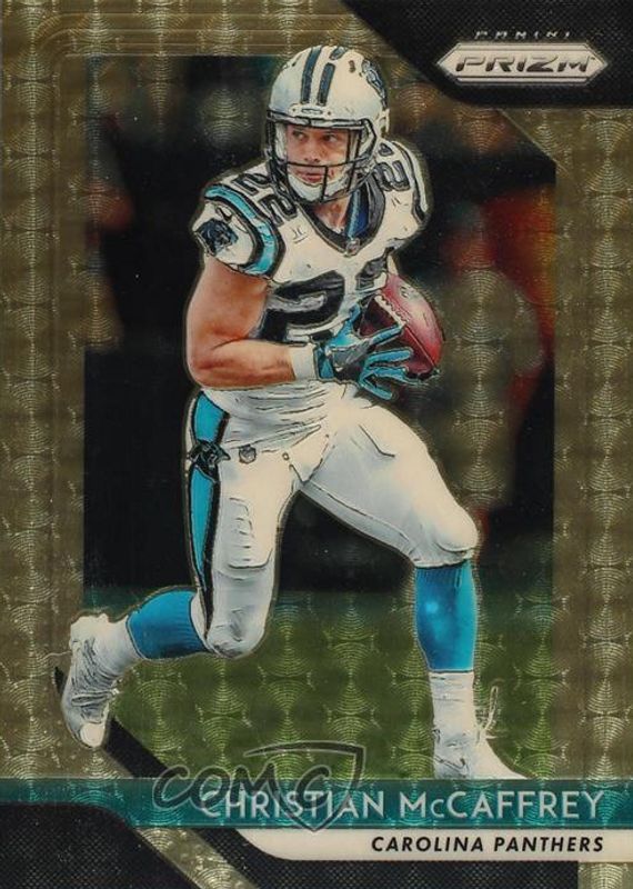 Christian McCaffrey 2018 Prizm #172 Gold Vinyl /5 BGS 9.5