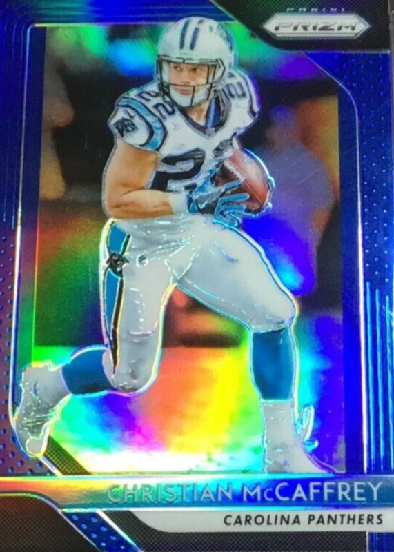 Christian McCaffrey 2018 Prizm #172 Blue /(SSP) SGC 10