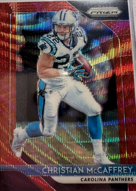 Christian McCaffrey 2018 Prizm #172 Red Wave /149 PSA 10