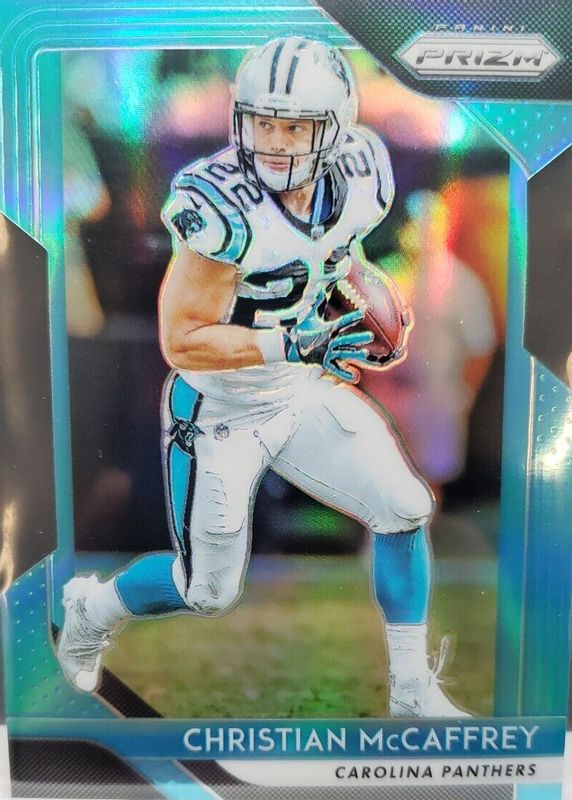 Christian McCaffrey 2018 Prizm #172 Light Blue Die-Cut /199 BGS 9.5