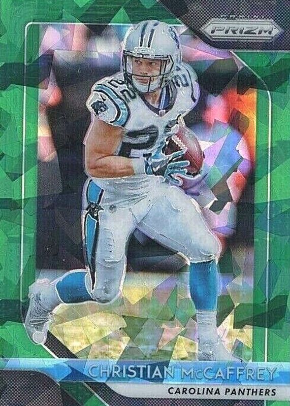 Christian McCaffrey 2018 Prizm #172 Green Crystals /75 BGS 9.5