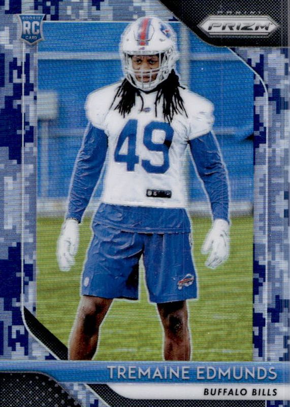 Tremaine Edmunds 2018 Prizm #247 Camo /25 Rookie PSA 10