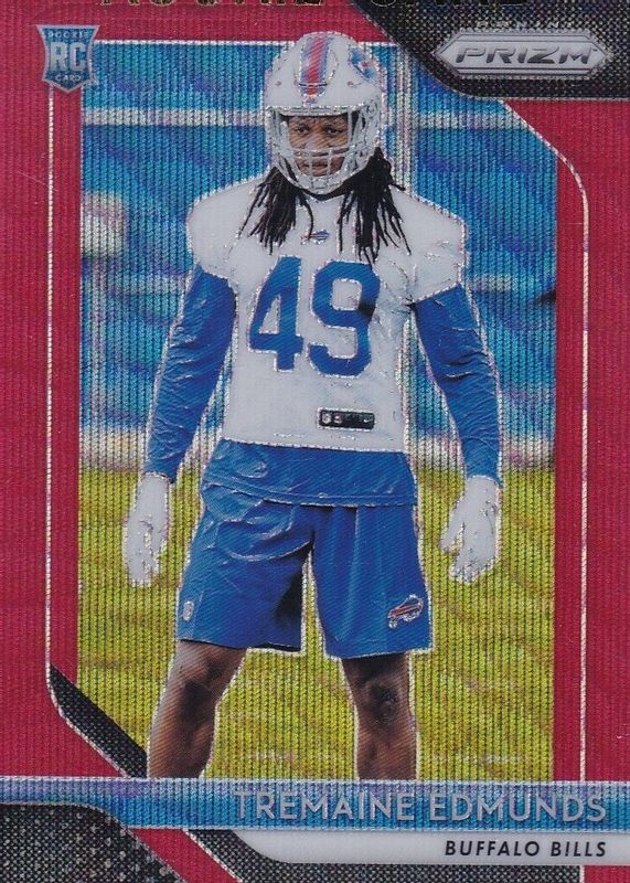 Tremaine Edmunds 2018 Prizm #247 Red Wave /149 Rookie BGS 9.5