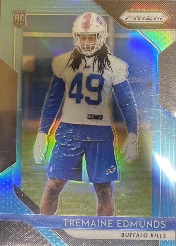 Tremaine Edmunds 2018 Prizm #247 Light Blue Die-Cut /199 Rookie BGS 9