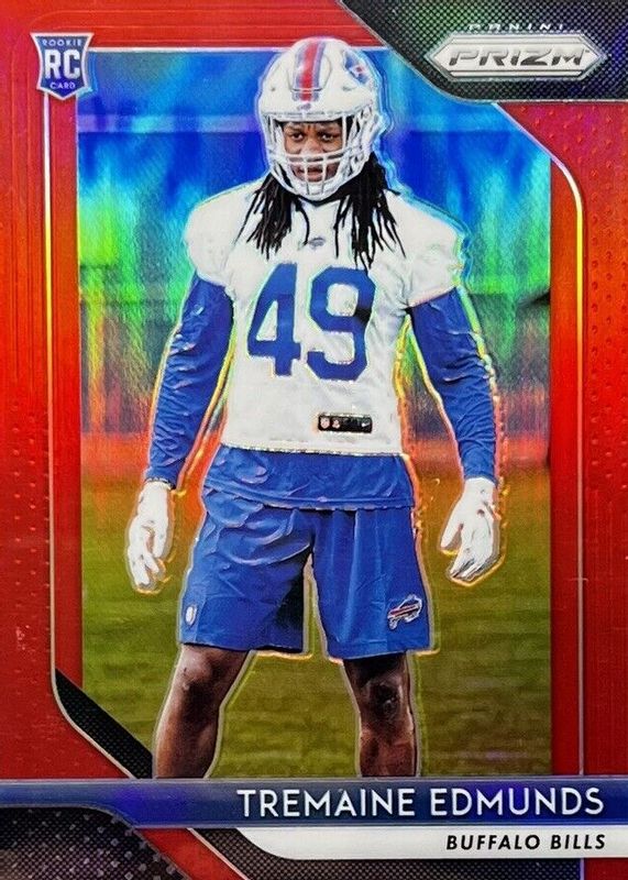 Tremaine Edmunds 2018 Prizm #247 Red /(SSP) Rookie RAW