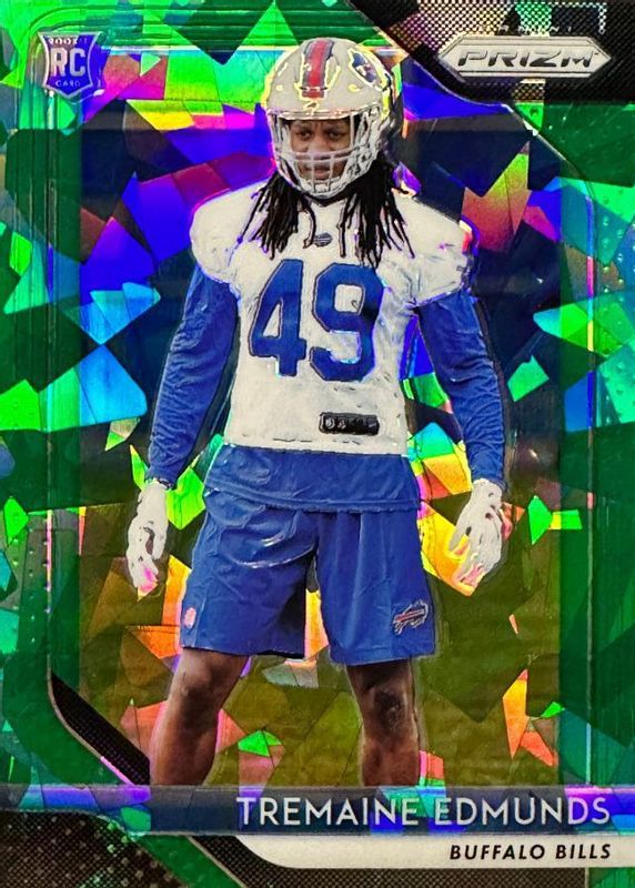 Tremaine Edmunds 2018 Prizm #247 Green Crystals /75 Rookie BGS 9