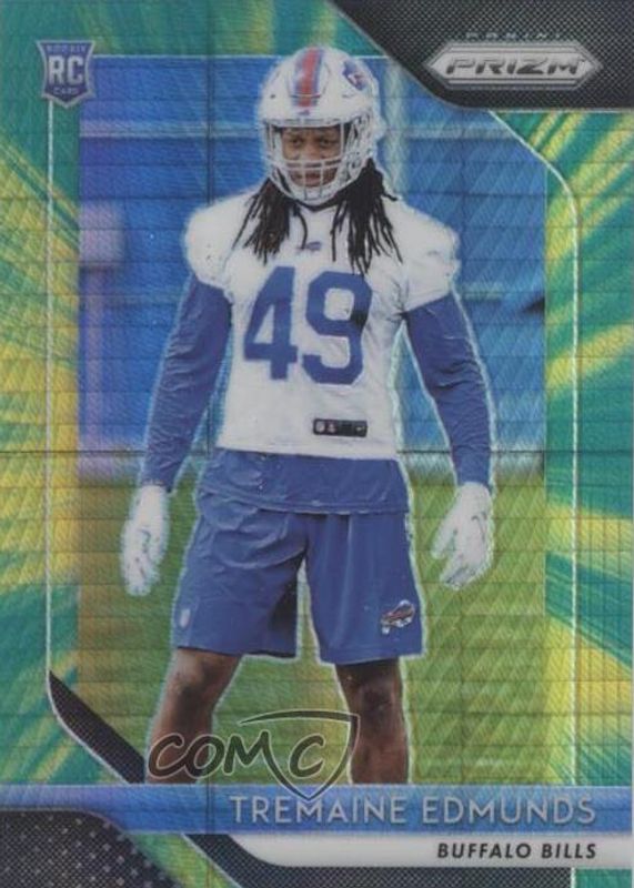 Tremaine Edmunds 2018 Prizm #247 Hyper /275 Rookie BGS 9