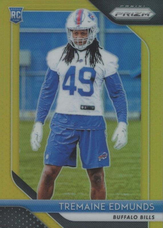 Tremaine Edmunds 2018 Prizm #247 Gold /10 Rookie BGS 9.5