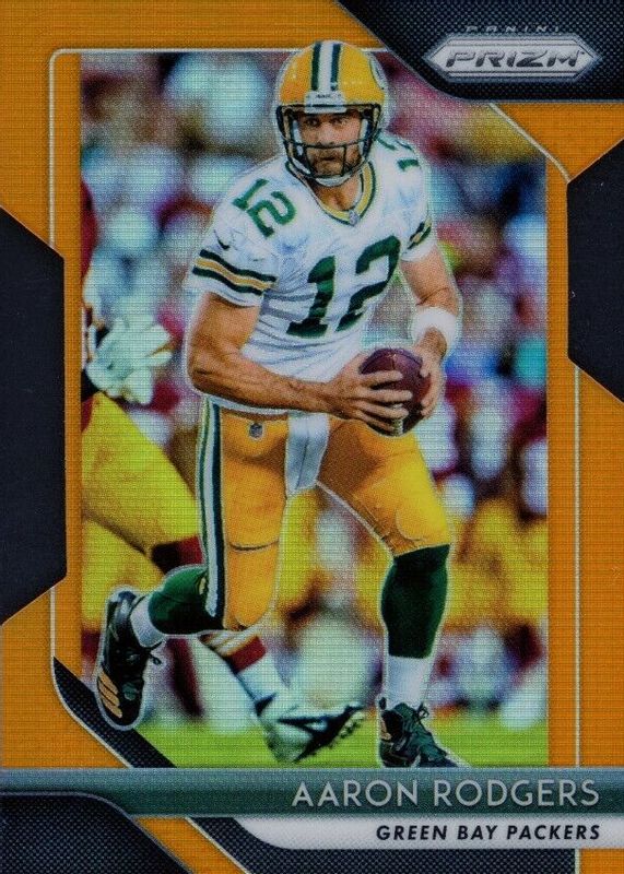 Aaron Rodgers 2018 Prizm #127 Orange Die-Cut /249 SGC 9.5