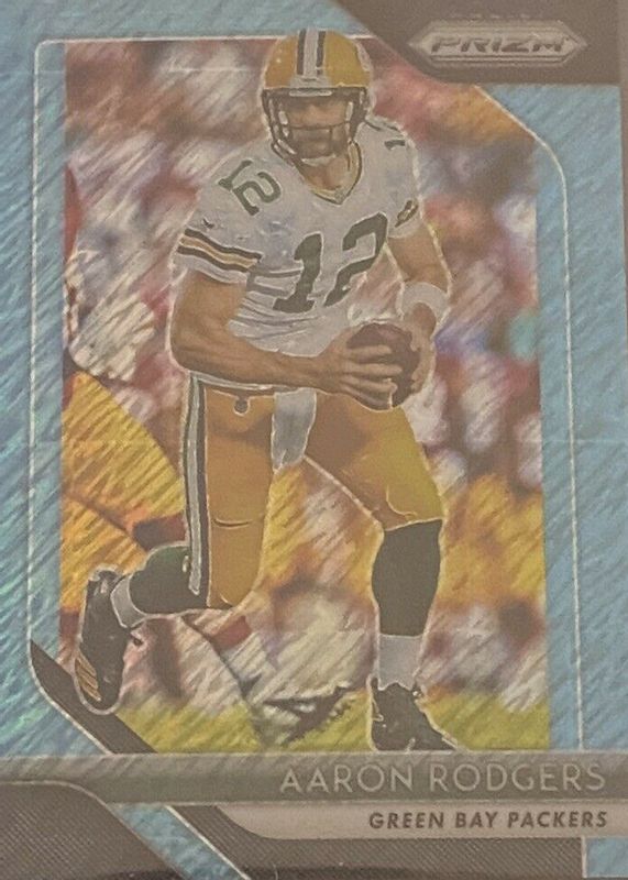 Aaron Rodgers 2018 Prizm #127 FOTL Blue Shimmer /9 PSA 10