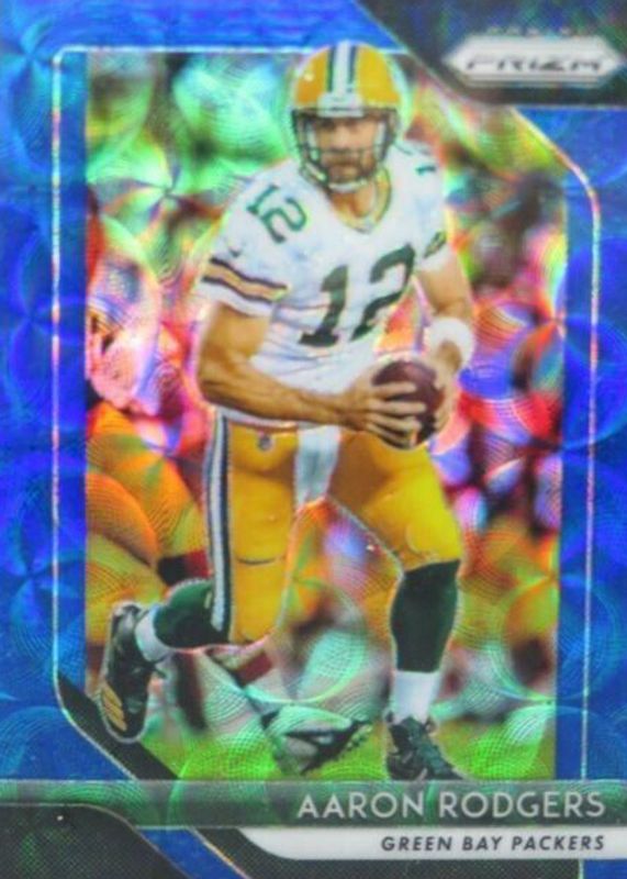 Aaron Rodgers 2018 Prizm #127 Blue Scope /99 PSA 9