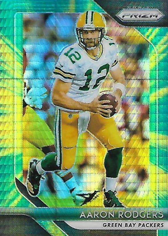 Aaron Rodgers 2018 Prizm #127 Hyper /275 PSA 10