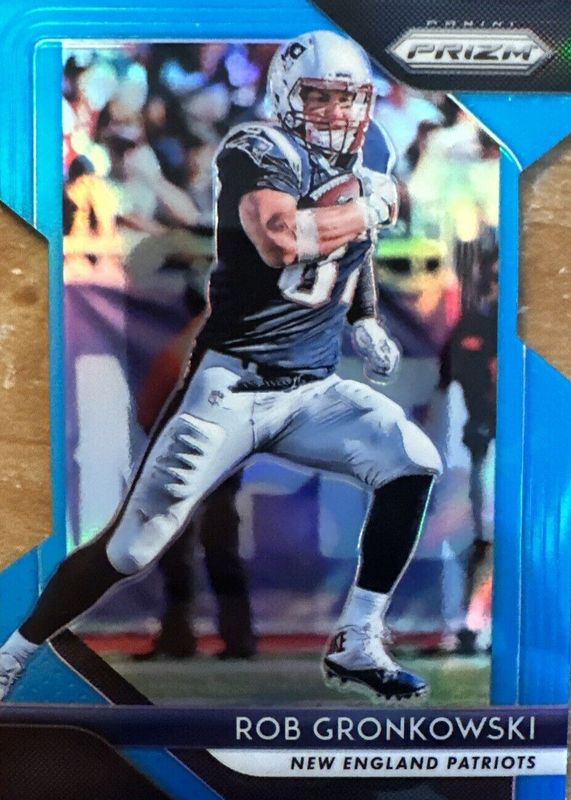 Rob Gronkowski 2018 Prizm #70 Light Blue Die-Cut /199 PSA 10