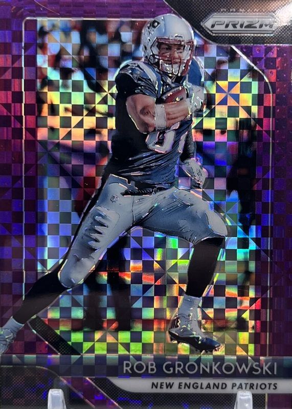 Rob Gronkowski 2018 Prizm #70 Purple Power /49 PSA 10