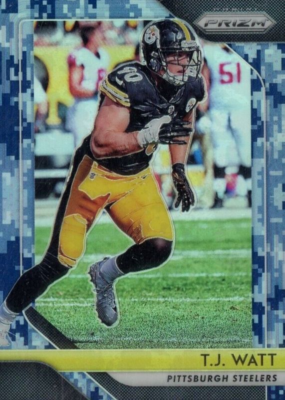 TJ Watt 2018 Prizm #34 Camo /25 RAW