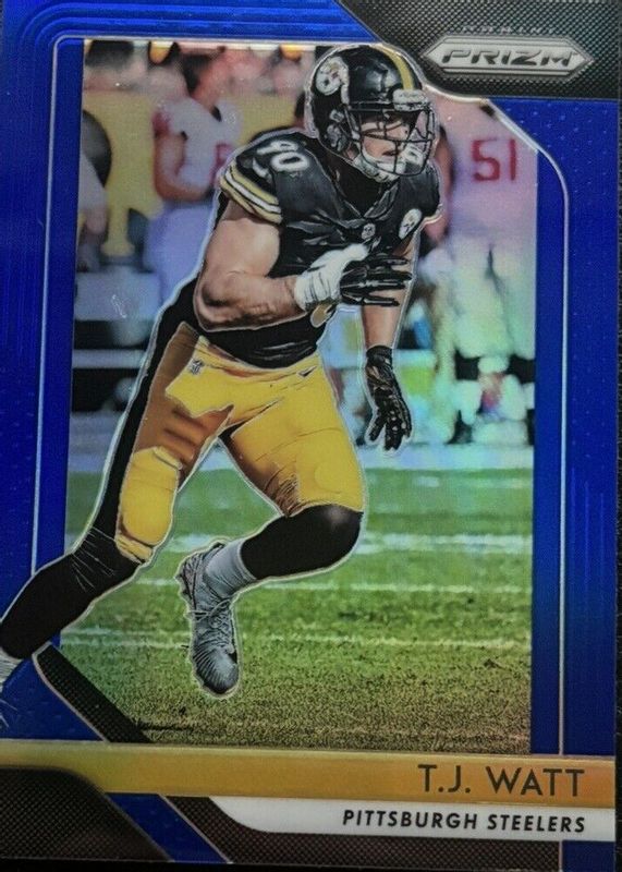 TJ Watt 2018 Prizm #34 Blue /(SSP) RAW